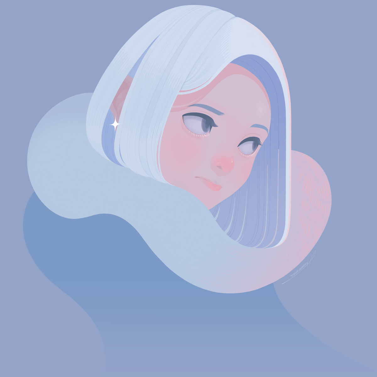 Behance's tweet photo. Pastel-toned portraits by @choomoranma — see more illustrations from the series > https://t.co/We1cjTMKQF https://t.co/ebOP46E6BB
