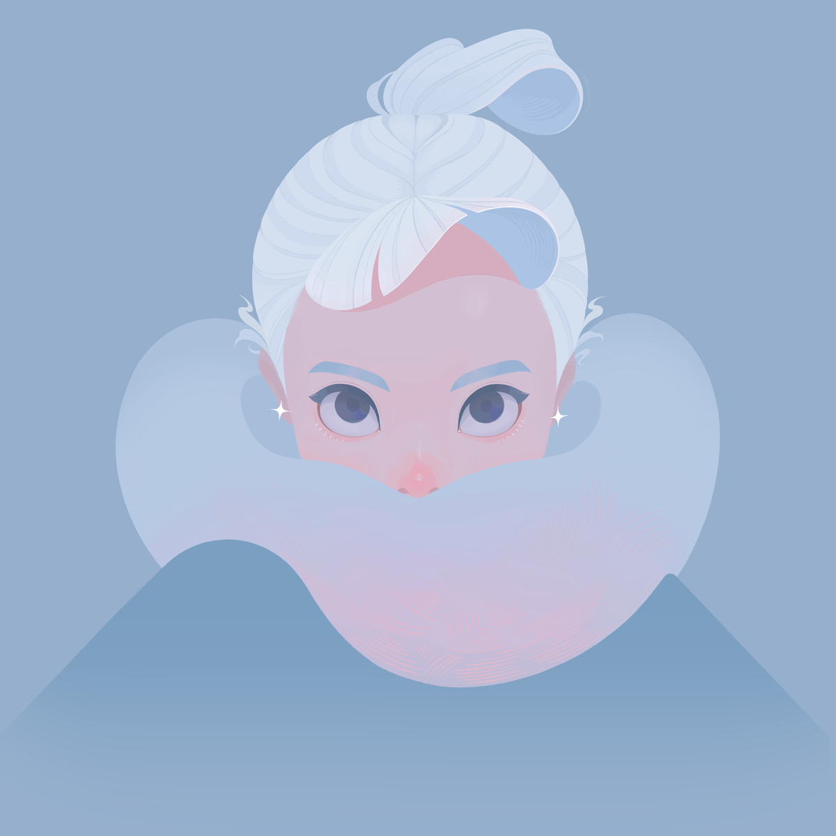 Behance's tweet photo. Pastel-toned portraits by @choomoranma — see more illustrations from the series > https://t.co/We1cjTMKQF https://t.co/ebOP46E6BB