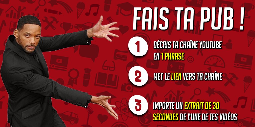 CrazybombWorld's tweet photo. ➡️FAIS LA PUB DE TA CHAINE YOUTUBE⬅️
L'algorithme Youtube n'aide pas à faire découvrir de Nouveaux Vidéastes à se faire connaitre en ce moment.. alors autant tenter votre chance ici ! 😏

N'hésitez pas à partager bien entendu~ https://t.co/OjkyPf8L3i