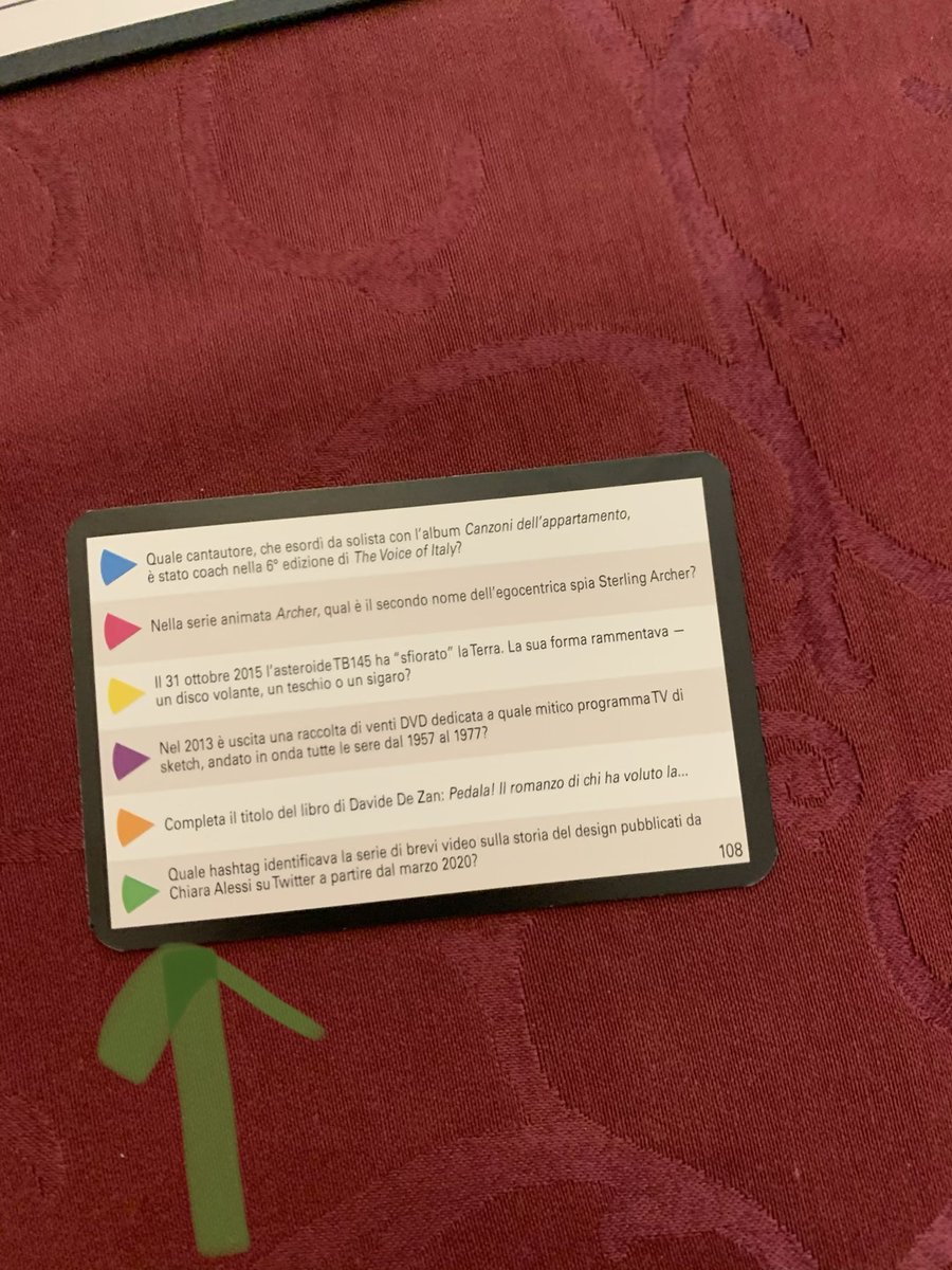 Cri_Giordano's tweet photo. La so, la so, la so.
@chiaralessi anche su #TrivialPursuit #designinpigiama https://t.co/1nJNcOuye1