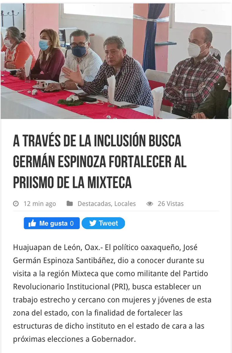 German_Espinosa's tweet photo. El priismo oaxaqueño trabaja en la construcción de propuestas que garanticen el desarrollo de mujeres y jóvenes, sectores fundamentales para mantener la ruta del crecimiento. Agradezco a @Igavec_Noticias la oportunidad de conversar sobre diferentes temas.
https://t.co/9tLc0wfSp0 https://t.co/9ZB8xJfK0f