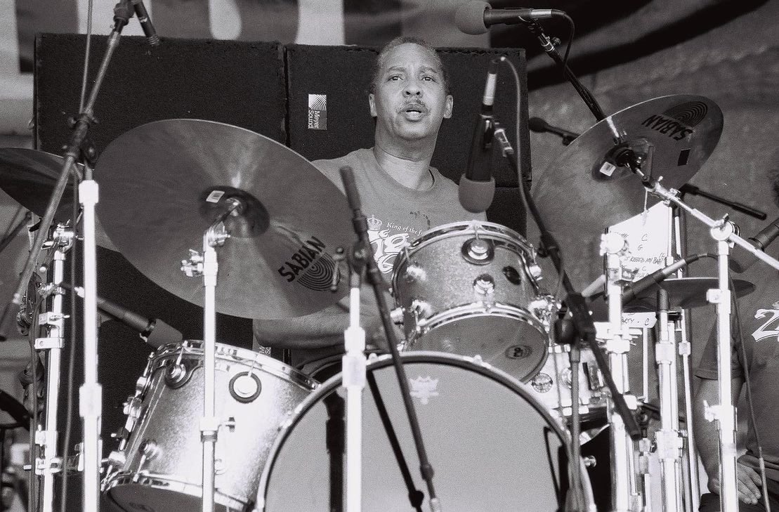 Jazznheritage's tweet photo. Happy 73rd Birthday to @ZiggyModeliste! The legendary drummer &amp; founding member of The Meters was born on December 28, 1948 in New Orleans. 🎉

📷: Zigaboo Modeliste &amp; the Funk Revue perform on May 4, 2002 at @jazzfest, photos by Brenda Ladd courtesy of the @jazzfestarchive. https://t.co/2x0t4xJJzA