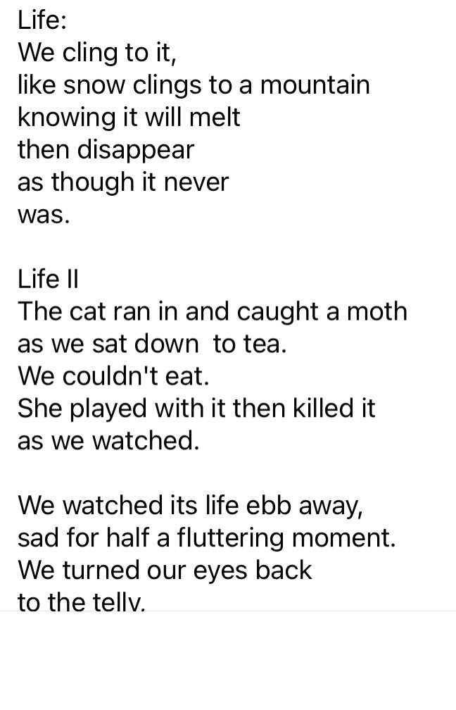 Found this on fb memories from 2015. York was totally flooded, which we narrowly avoided, the internet was down and I got thinking about life and how fragile it is. How prophetic!