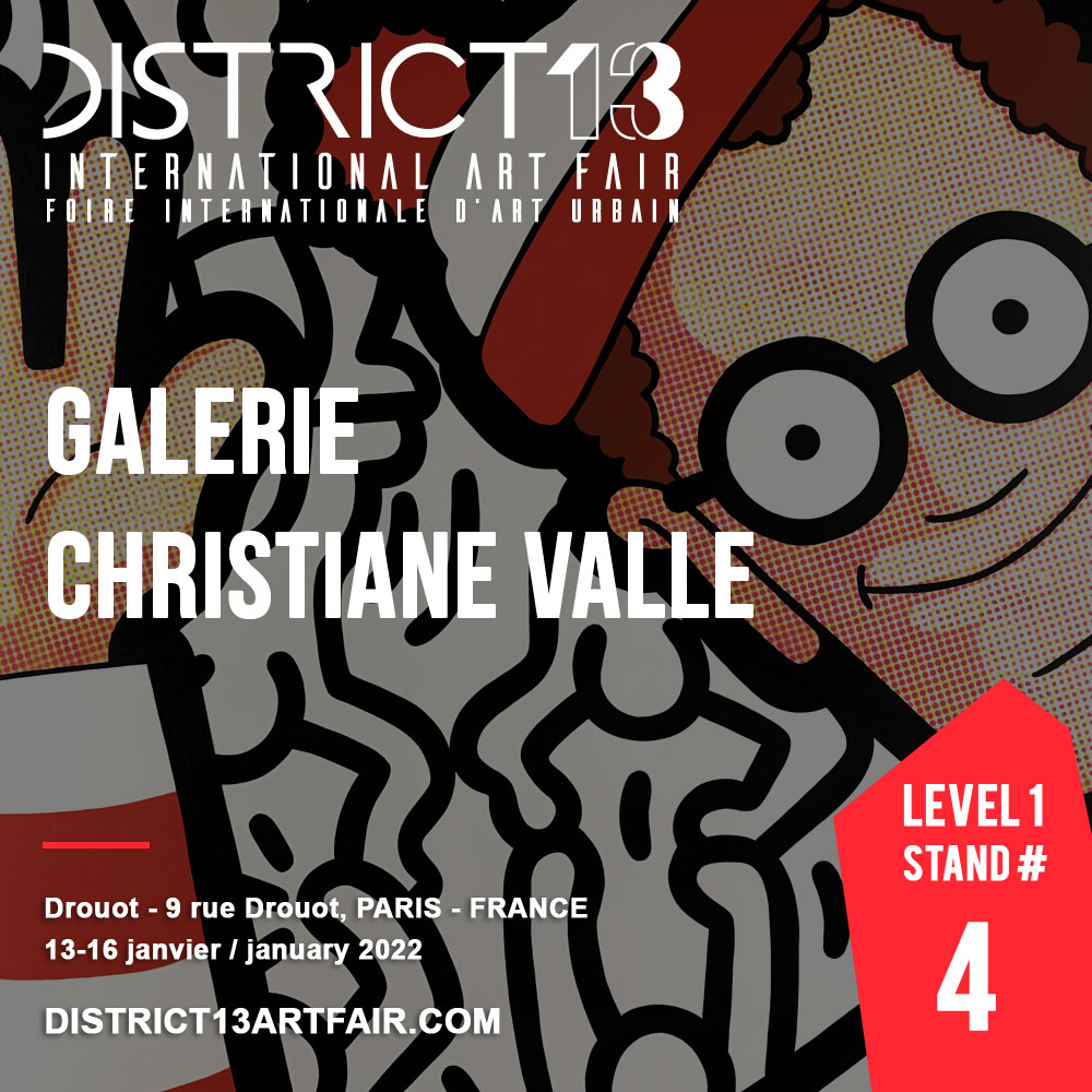 GalerieValle's tweet photo. Nous sommes heureux de vous annoncer notre participation à la foire internationale d'art urbain @District13ArtF du 13 au 16 Janvier 2022 à Drouot Paris avec des œuvres de @GregGUILLEMIN , Motte, Bob Tonic et d'autres surprises.

#District13ArtFair #Drouot #popart #art https://t.co/xo4ho09xQO