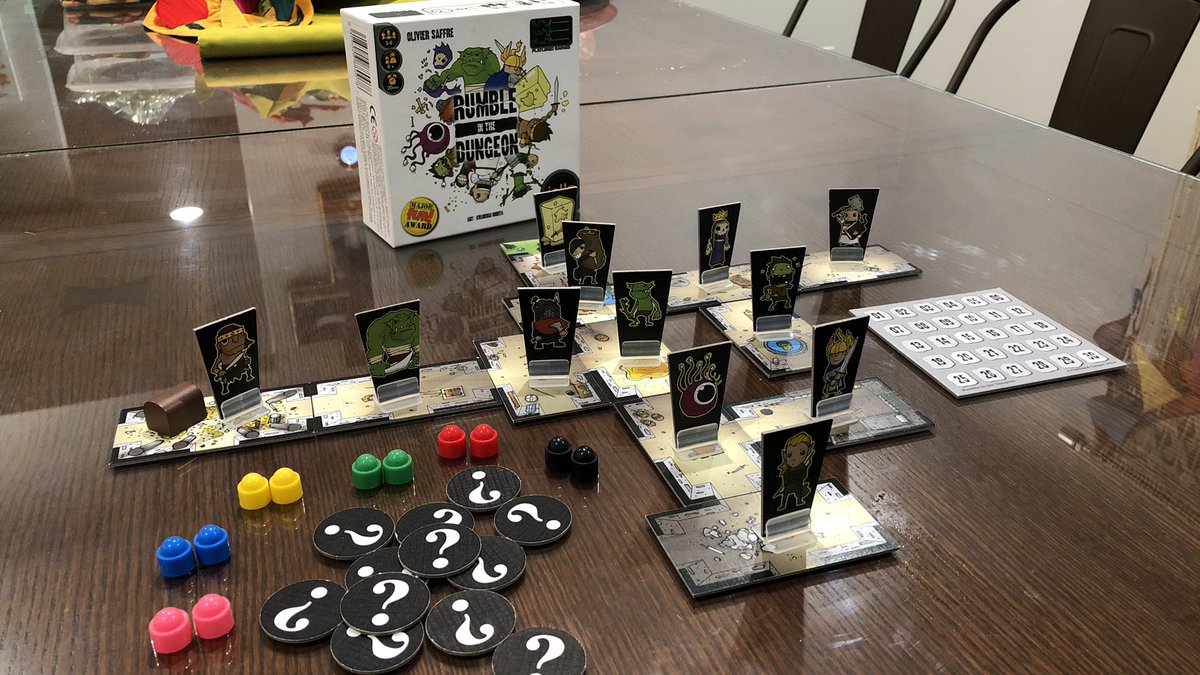 theMCGuiRE's tweet photo. Old game but super fun! Rumble In The Dungeon by @IelloUSA , its been a family favorite for years and will never leave the collection. #boardgames #hiddenmovement https://t.co/BYUaEdcTVy