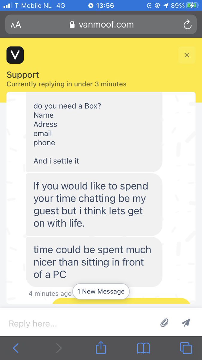 thisisruxley's tweet photo. @VanMoof I’ve never experienced such terrible products or service. After 2 new and faulty S3 I am getting a full refund. Customer services are rude, arrogant and far from helpful. This is how I was dealt with today. Shocking. #vanmoof https://t.co/ZYeVcBJsBf