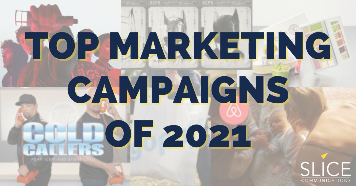 SliceComm's tweet photo. We’re finishing the year strong with the #slicesquad’s picks of the top marketing campaigns of 2021 🎉 Did your favorite make the list? https://t.co/Yb4VUAuewG