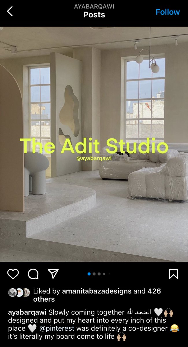 TheColorPale's tweet photo. This space was designed by my sister and suddenly when the project is out it’s self designed and “Pinterest” is the “co-designer” :))))))) just so y’all know If you don’t want to involve yourselves with a studio that wouldn’t credit the team who worked on it to begin with https://t.co/DdXVtG58OT
