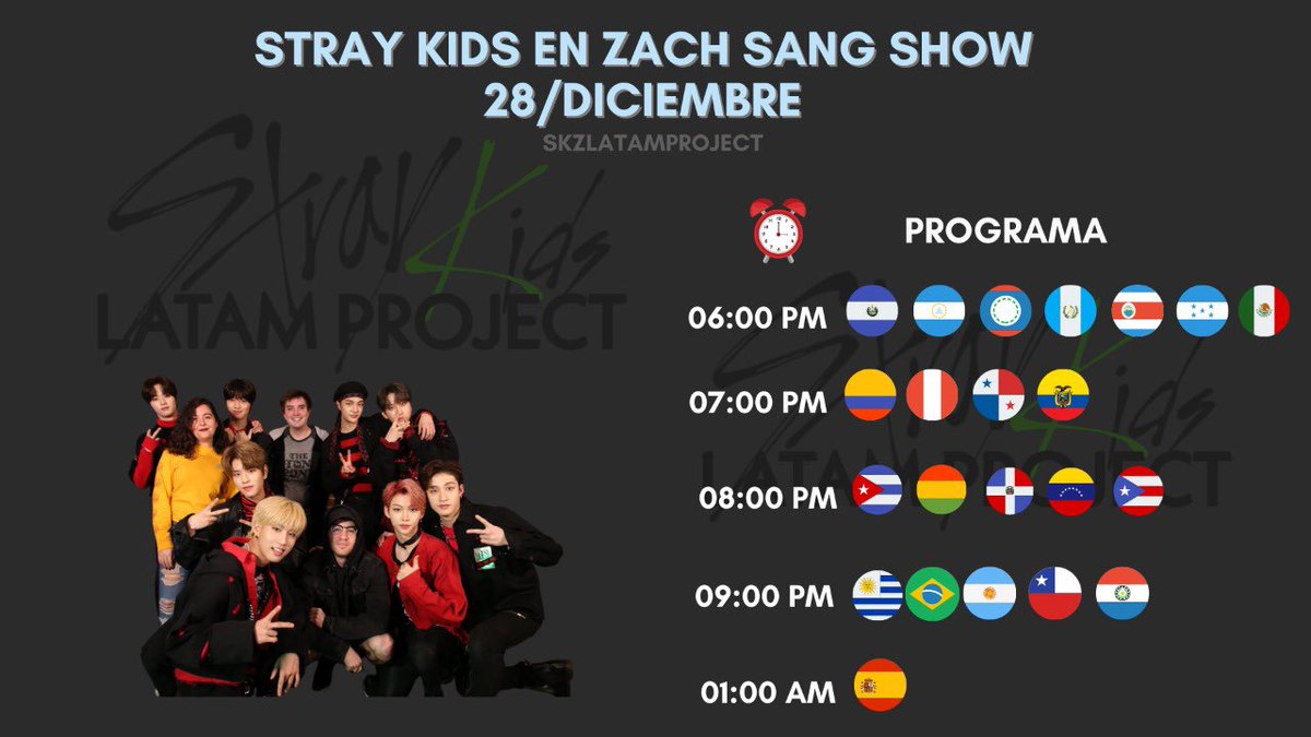 skzlatamproject's tweet photo. ¡Acompaña a Stray Kids en Zach Sang Show el día de hoy!

⚡️: https://t.co/RpQpyJ2Rid

#StrayKids #스트레이키즈 @Stray_Kids https://t.co/Jzq2PHkhwL
