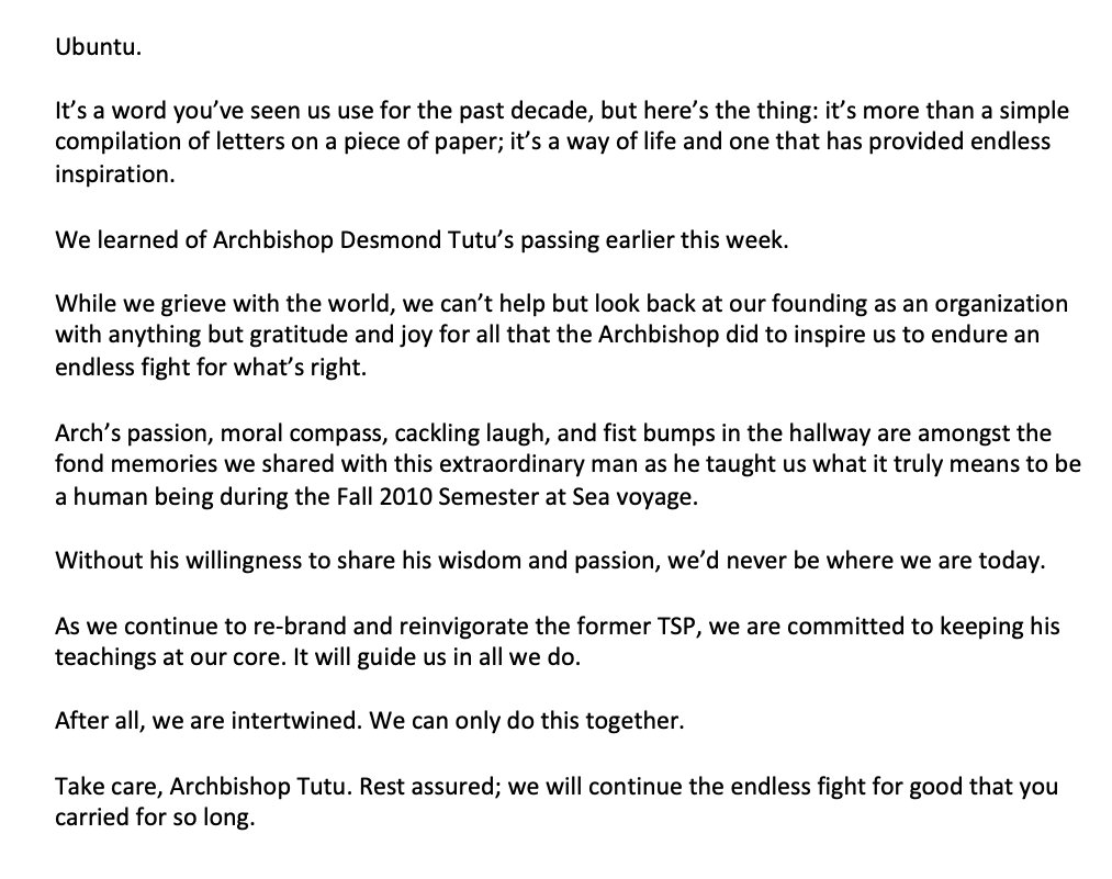 give_aya's tweet image. Our thoughts go out to Desmond Tutu&apos;s community while we reflect on how eternally grateful we are for his influence on our organization and continued growth. #Ubuntu