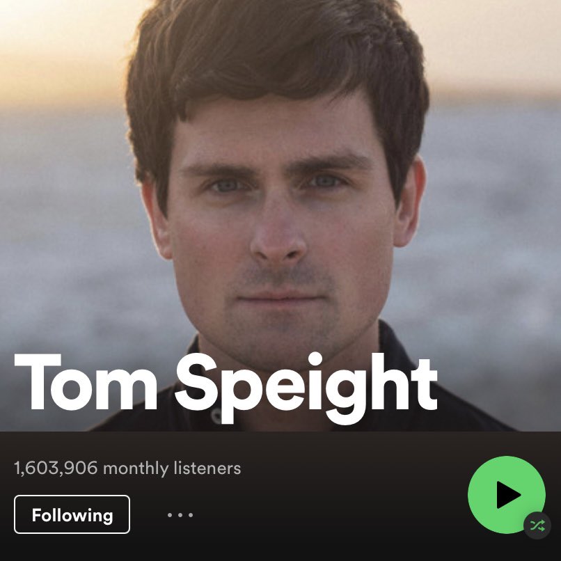 TomSpeightMusic's tweet photo. Just wanted to say the biggest Thank you to everyone who has supported my music this year! Over a million listeners!!! I feel truly lucky I get to do this as a job..something I’ll never take for granted! I really hope I get to see as many of you as possible in 2022 ♥️ x https://t.co/ndEll2JFvP