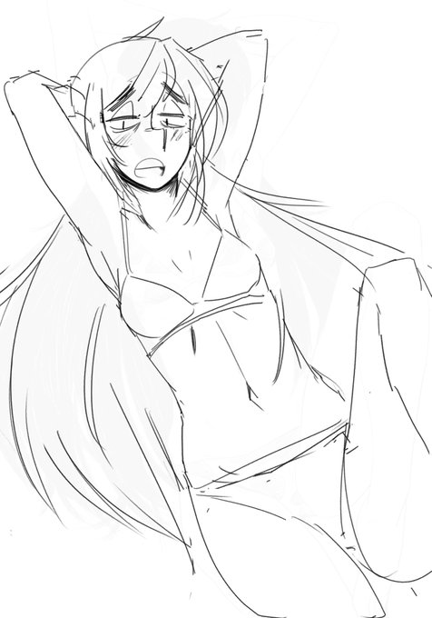 去年の絵を下地にして間に合わそうようとしたもののよく分からなくなったし最初から描いた方が早そうだなとなった没のラフをこそっと 