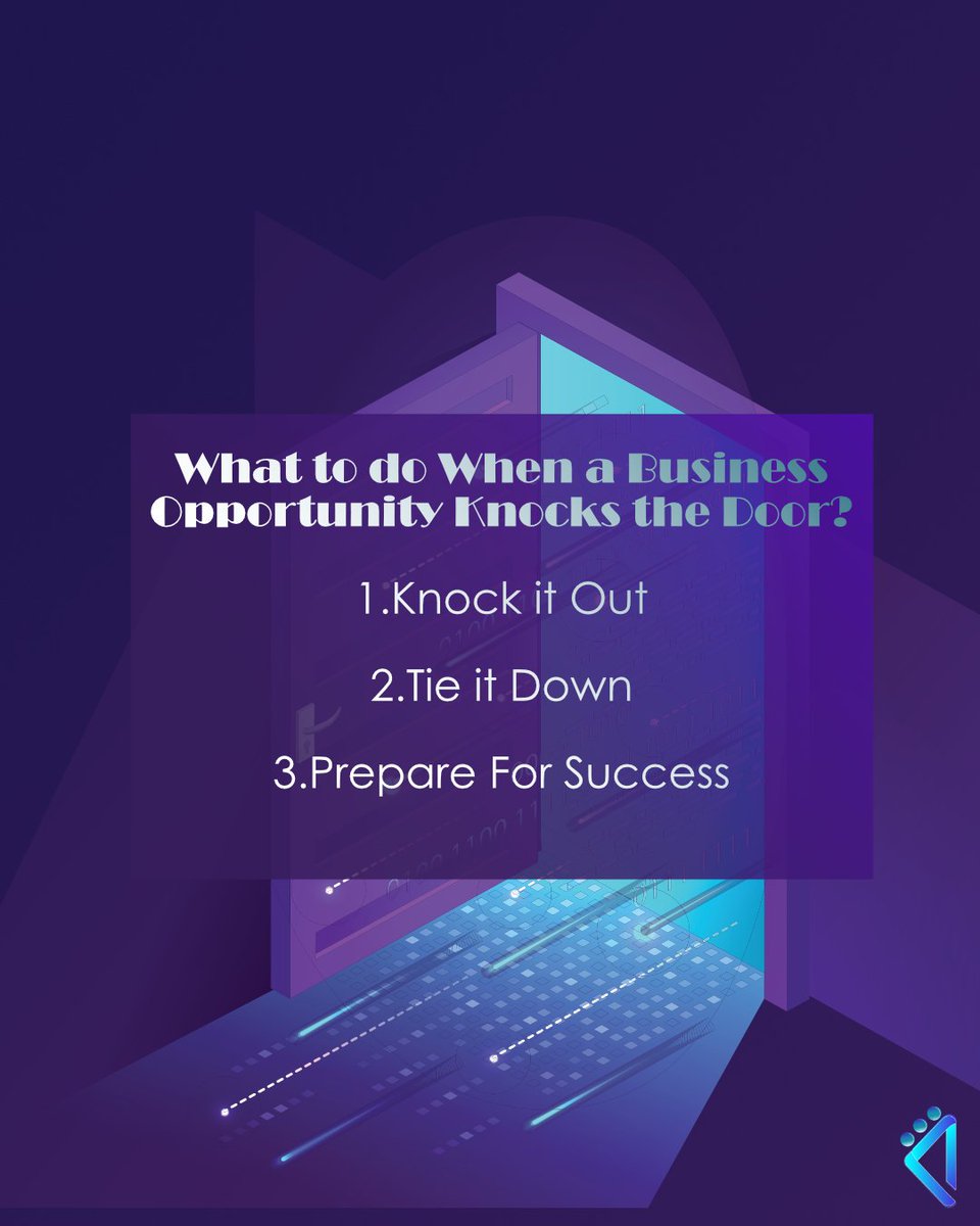 formula_growth's tweet photo. What to do When a Business 
Opportunity Knocks the Door?

1. Knock it Out

2. Tie it Down

3. Prepare For Success

#digitalmarketingagency #digitalmarketingtips #businessopportunity #digitalgrowth #businessgrowthtips #webdesign #successtips https://t.co/h7LMTOJuco