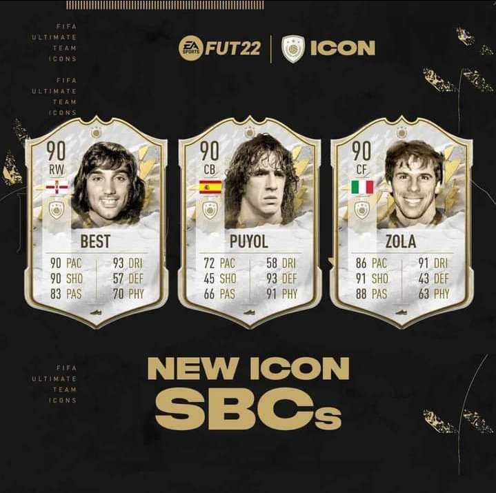 YulyGame01's tweet photo. Contenido de hoy ✅

 -Prime Zola SBC 
- Mid Best SBC
- Mid Puyol SBC 
- Party Bag 
- Token SBC
#FIFA22 #fut #fut22 #FelizMartesATodos https://t.co/wFb2gpXhl5