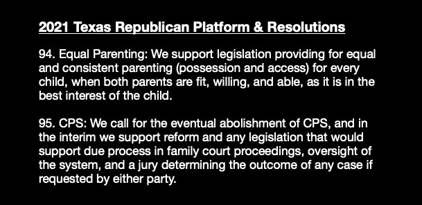 jeighford's tweet photo. Attention All (Future) Mothers!
Read these sections of the Texas GOP Platform Carefully!
An attempt by GOP Men to force mothers to stay in unhealthy marriages for their children; while providing men the opportunity to divorce w/o custody concerns
#Ford4USHouseTX19
#Ford4Truth https://t.co/ax4jq0CqEC