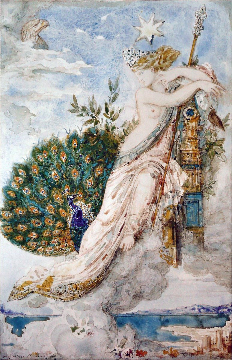 RT @art_expat: Gustave Moreau - The Peacock complaining to Juno (1881) https://t.co/ChS5rl7TbO