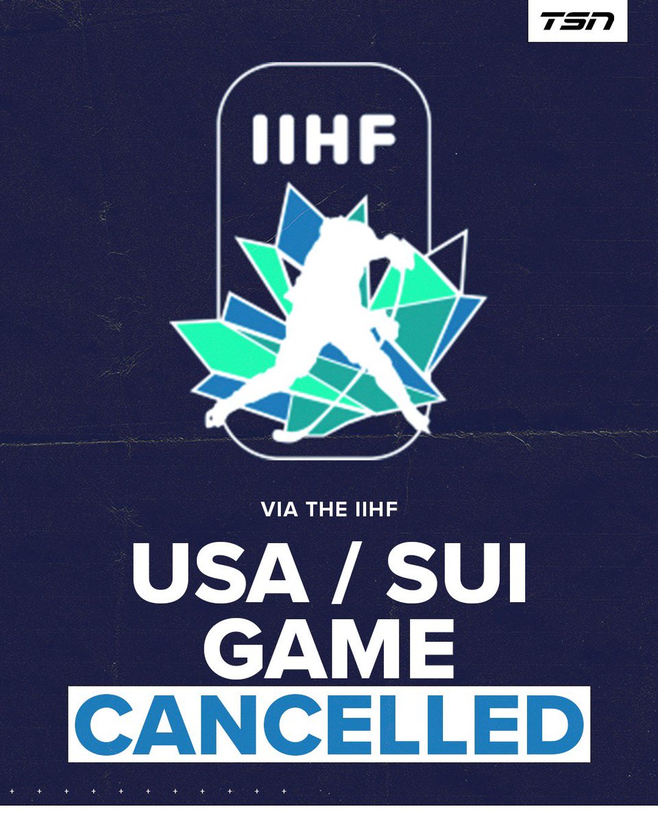 According to the IIHF, today’s game between 🇺🇸 and 🇨🇭 has been cancelled due to mandated Team U.S.A. quarantine. As a result, the Swiss have been awarded a 1-0 win via forfeiture.
