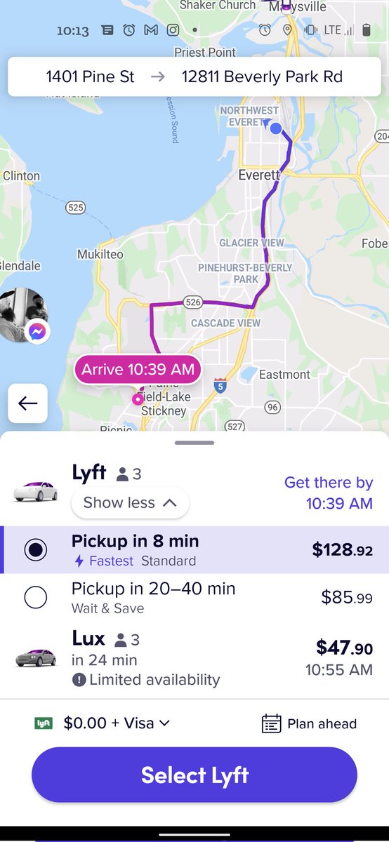 HotHead_229's tweet photo. @lyft one is you and one is a reasonably priced service. Go fuck yourself and your rip off of a service #lyft https://t.co/DUbb42FSYa