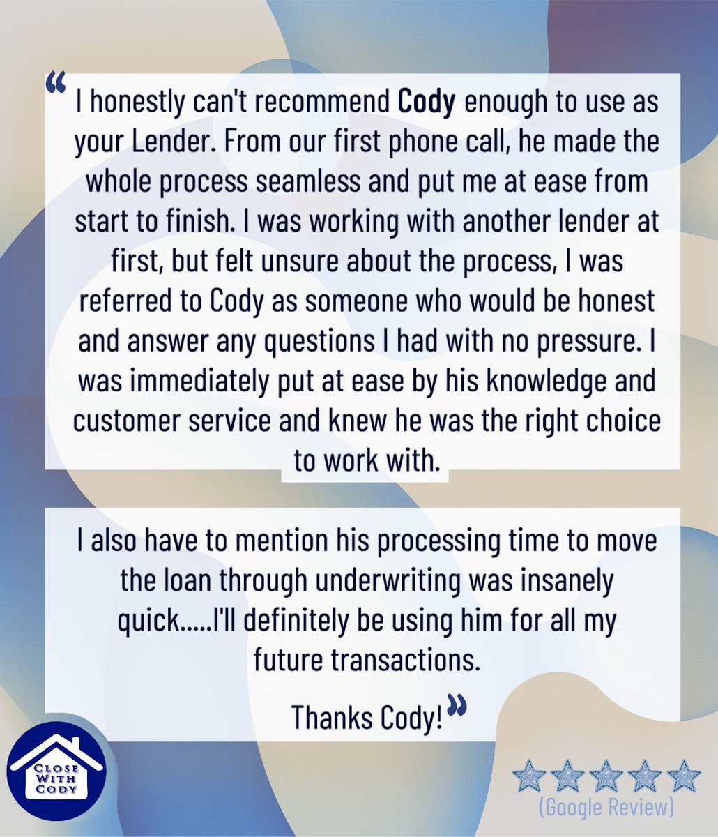 CloseWithCody's tweet photo. Going to keep it rolling into 2022! 🥂

480-500-8468
https://t.co/TpLqpvhBdS

#testimonial #newyear2022 #azrealestate #mortgagebroker #positivereview #nopressure #closewithcody https://t.co/KvQzRy5Y6N