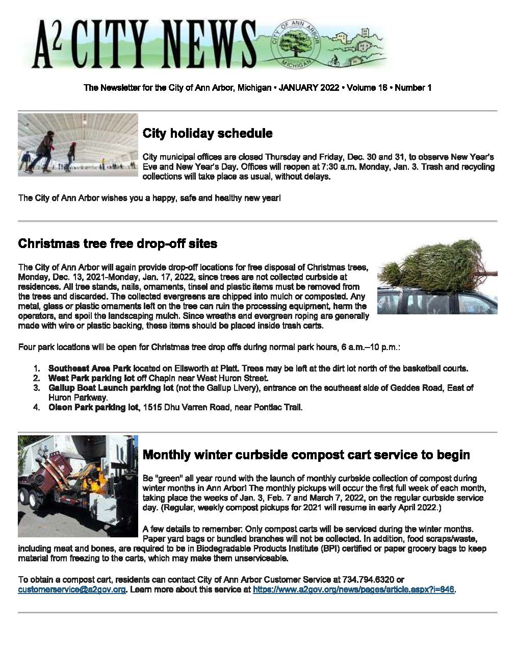 American Disposal Holiday Schedule 2022 City Of Ann Arbor On Twitter: "Check Out The January 2022 A2 City News:  Winter Composting | Christmas Tree Disposal | Home Energy & Utility  Assistance | Substance Use Support Hotline |