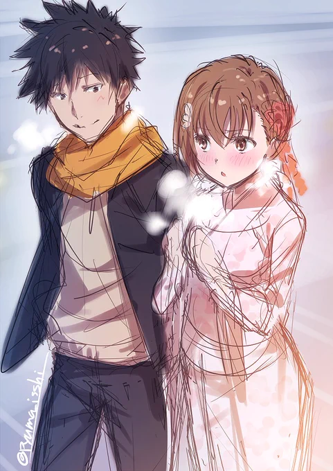 こんな感じのお正月絵にする予定のラフ 