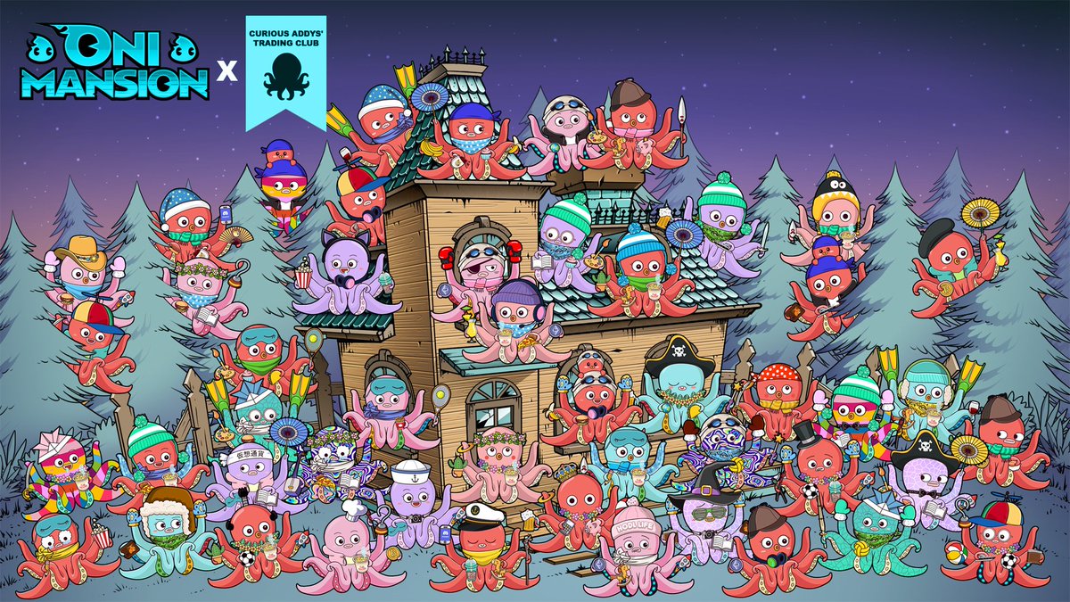 It's gonna be a full house when <a href="/CuriousAddys/">Curious Addys🐙</a> 🐙 visit us at the Oni Mansion Game! Let us know below if you spot your Addy! 😉 

The Oni Mansion is a Web3 game that boasts composability! The future of #gamefi is now at #OniSquad 🔥🔥