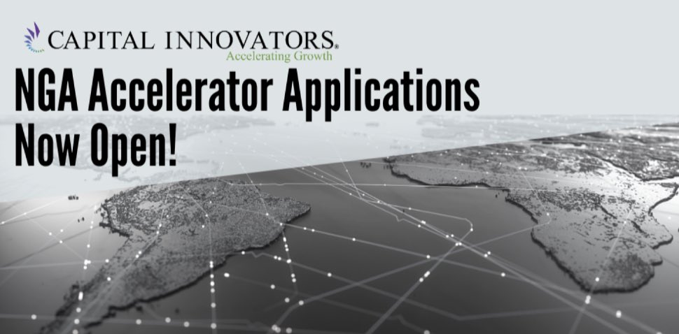 Applications for the <a href="/NGA_GEOINT/">NGA</a> Accelerator Powered by <a href="/CapInnovators/">Capital Innovators</a> Cohort 3 are open! The NGA Accelerator is a unique opportunity to work closely with NGA at a world-class accelerator. 

Learn more and apply by January 18th ➡️ f6s.com/nga-accelerato…