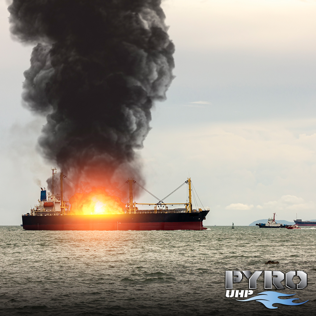 pyrouhp's tweet photo. Pyro UHP equipment was born and perfected for battling fires in the military. Today just about every nuclear submarine base in the US and around the world uses our equipment. 🔥 Check us out: https://t.co/qM38aDEGBp https://t.co/ESuiSIpPtn