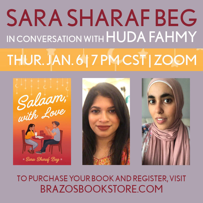begssa's tweet photo. Salaam, with Love releases in exactly one week! Join me and Huda โฆ@yesimhotinthisโฉ with โฆ@BrazosBookstoreโฉ for the virtual launch!
#yanovel #muslimlife #muslimrep https://t.co/67qjv5QlRq