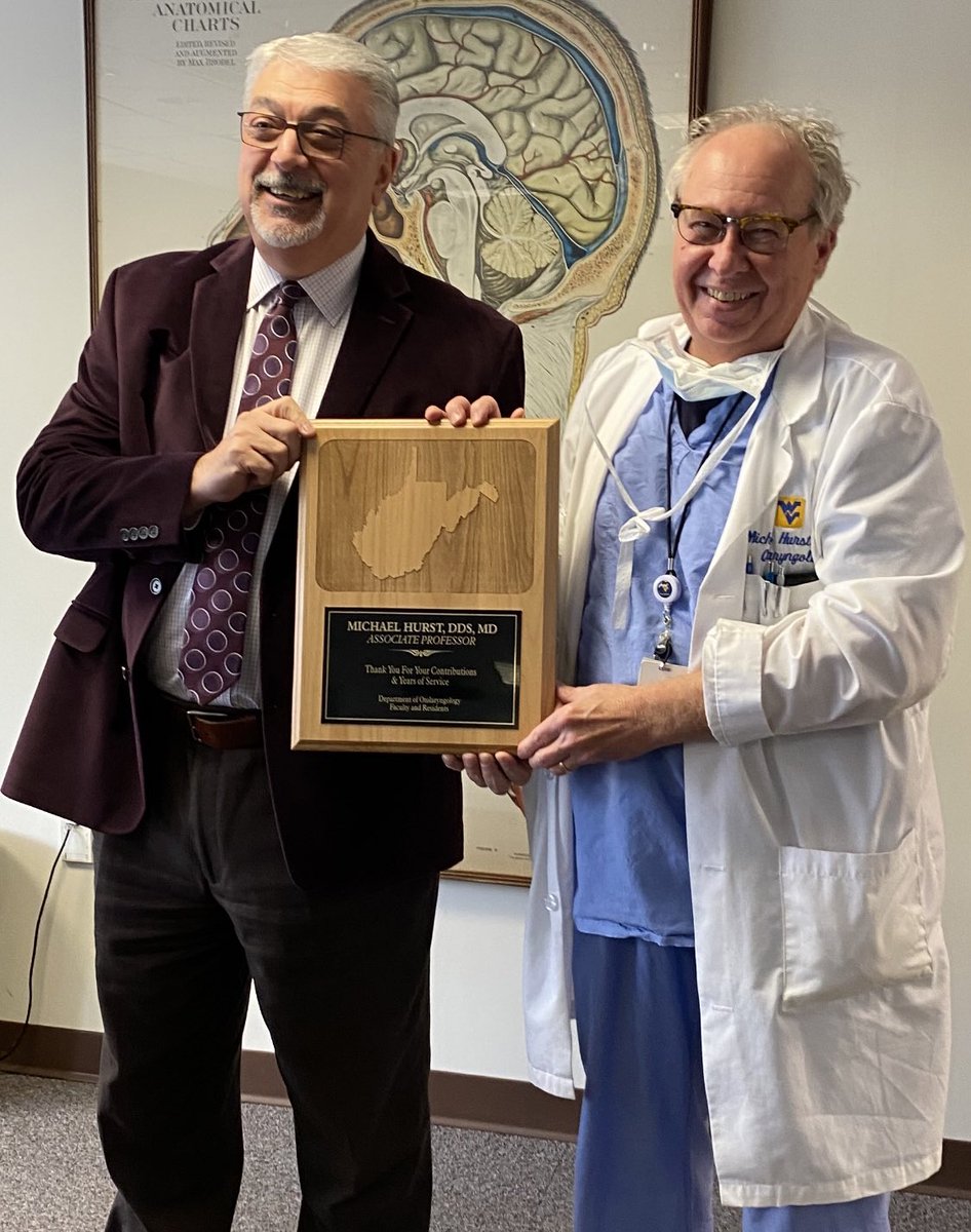 Congratulations to Dr. Michael Hurst for his many years of service to our department. 

We wish him the best in his retirement journey! 

@WVUMedicine #wvu #wvusom #wvotolaryngology #ent