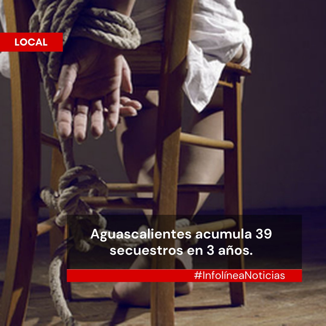 El último informe de la Alto al Secuestro documentó 4,139 plagios a nivel nacional del primero de diciembre del 2018 al 30 de noviembre del 2021. Para #Aguascalientes tan sólo este año van 6 #secuestros con denuncia a una tasa promedio por cada 100 mil habitantes de 0.084.