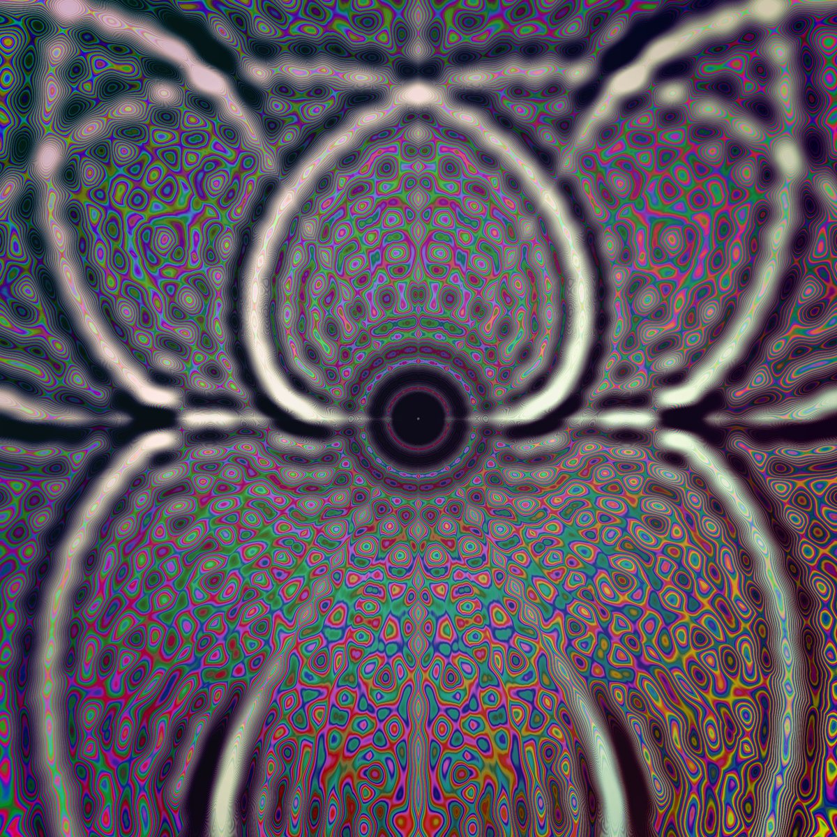 harvey_rayner's tweet photo. When you layer regular quasicrystals on top of each other you get interesting emergent structures #quasicrystal #nftcommunity #FoundationNFT  #generativeart #colornft #creativecoding https://t.co/r6mZJolGlc