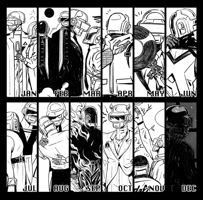 ✭Art Summary For 2021✭ 
Thank you so much everyone for your support this year!!! 🤖🖤🤖✨ 