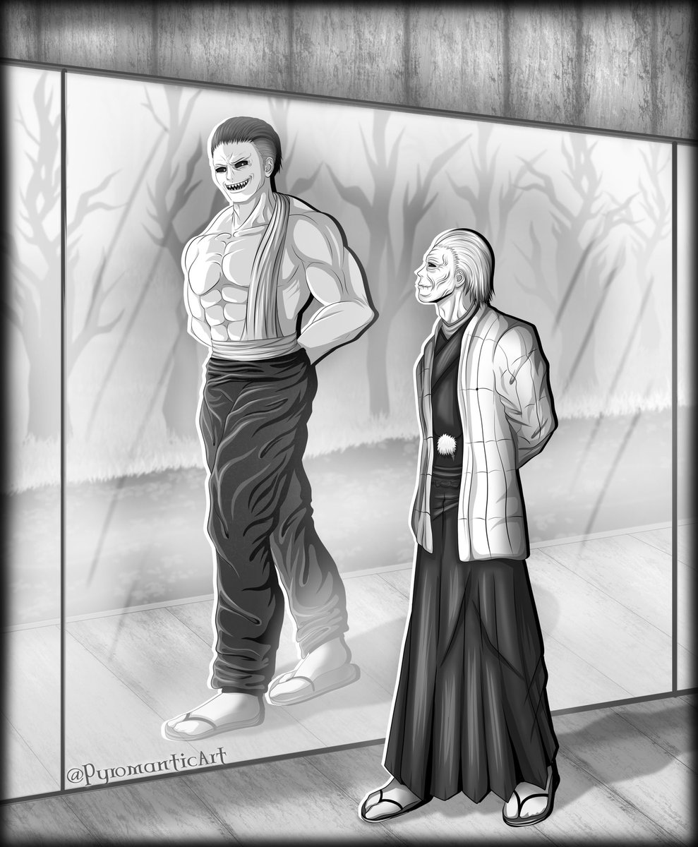 pyromanticart's tweet photo. Erioh Kure through the mirror 
#kenganashura #kenganomega #eriohkure #kenganfanart https://t.co/KKDdEBGpw6