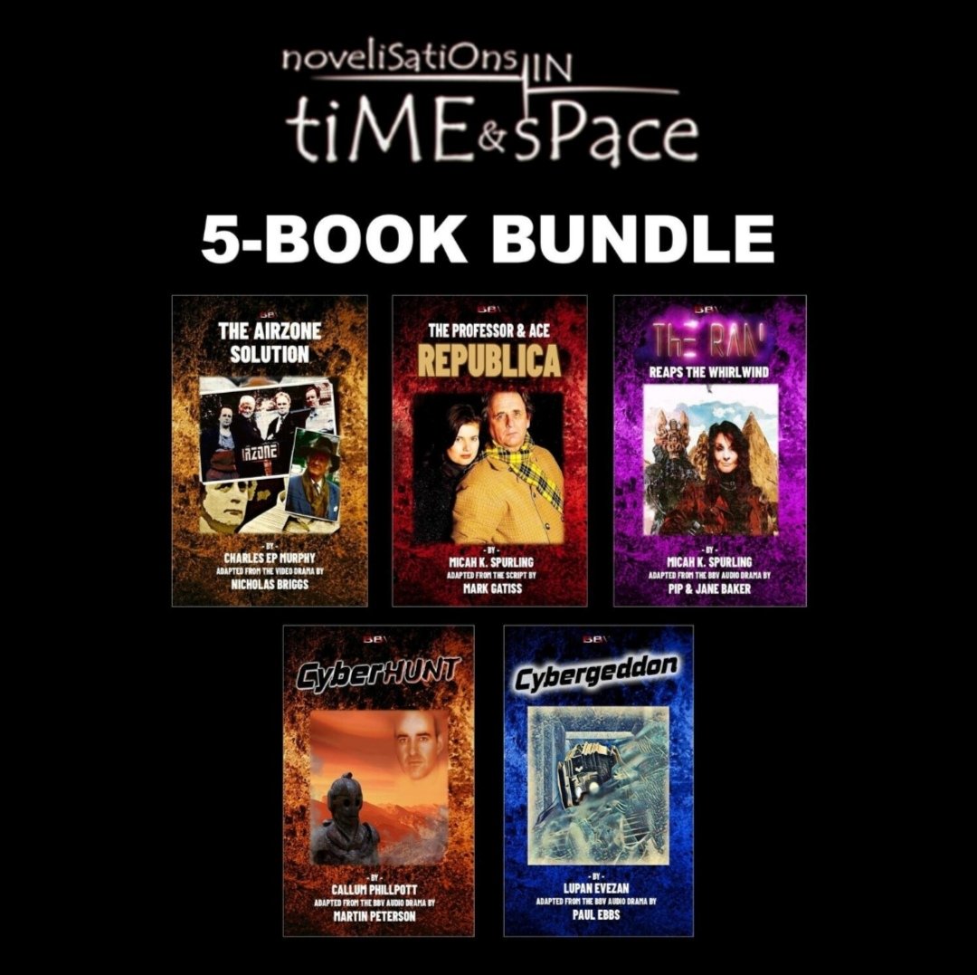 bbv_productions's tweet photo. Wintertime is a great time to snuggle up with a book, well how about some novelizations of some BBV titles!
BUY THE BUNDLE TODAY, ONLY AT BBV!
*UK Only*
https://t.co/JM5Nc8abug
*Non-UK*
https://t.co/FznWzbXnUA
#BBV #DoctorWho #TheRani #AirzoneSolution #ProfessorAce #Cyberon https://t.co/wqRCzyfDxy