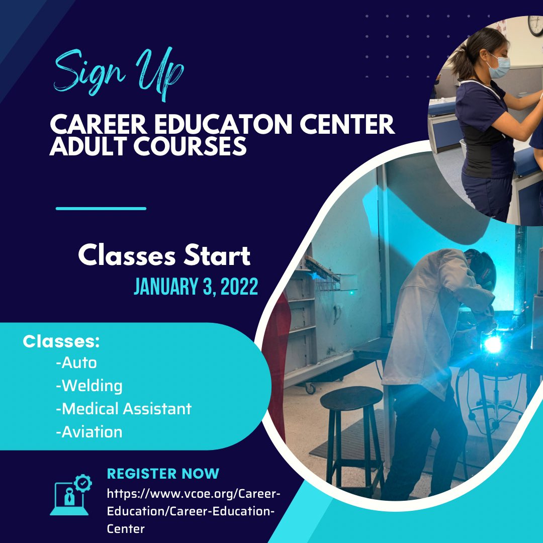 📚Our Career Training programs are designed for adults looking to work towards a career path that connects to endless job opportunities! Sign up today 💻 #careers #venturacounty #careereducationcenter #adulteducation