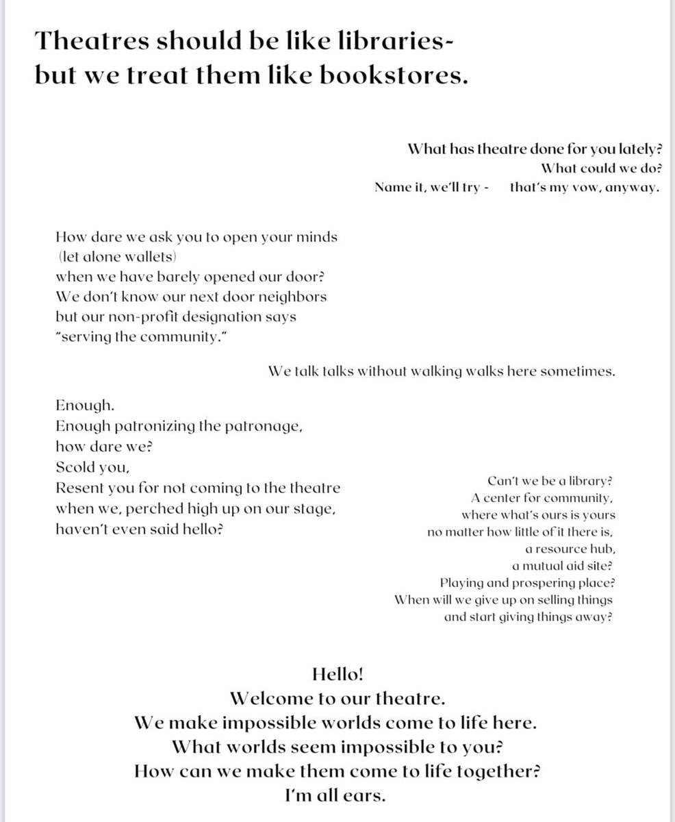 ohemmasue's tweet photo. @ali_butts *cough* this theatres-should-be-libraries-manifesto I wrote is on the wall at @actorsrepwpb 😘 https://t.co/MMc7dIEwiT