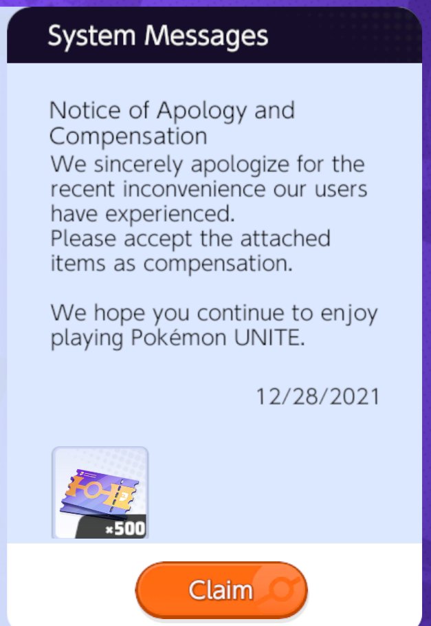 AeosClubhouse's tweet photo. Two new apology &amp; compensation letters have been sent out for 500 Gold and 500 Aeos Tickets!

Remember, if you have not claimed the previously awarded 700 Battle Pass points from a few weeks ago, you still can!

Compensatory rewards expire after 30 days. https://t.co/UoC2U4jpZt