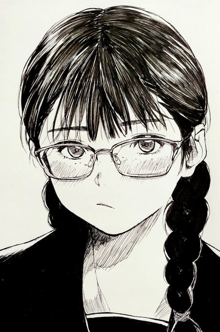 #年の瀬に渾身のイラスト晒すのでフォローしてください
メガネとかみのけについては割と頑張ってます。
レンズ屈折民が増えますよう描いていきますので、来年もよろしくお願いしますよ。 