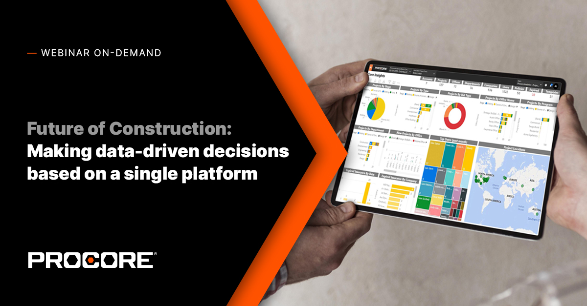 procoretech's tweet photo. Gain control of your projects. Watch this 45-minute on-demand recording to learn how to make data-driven decisions based on a single source of truth.

Watch now 👉 https://t.co/Iz3FXSmcbq

#ProcoreAPAC #BuiltforQuality https://t.co/jC4qpAxHA0