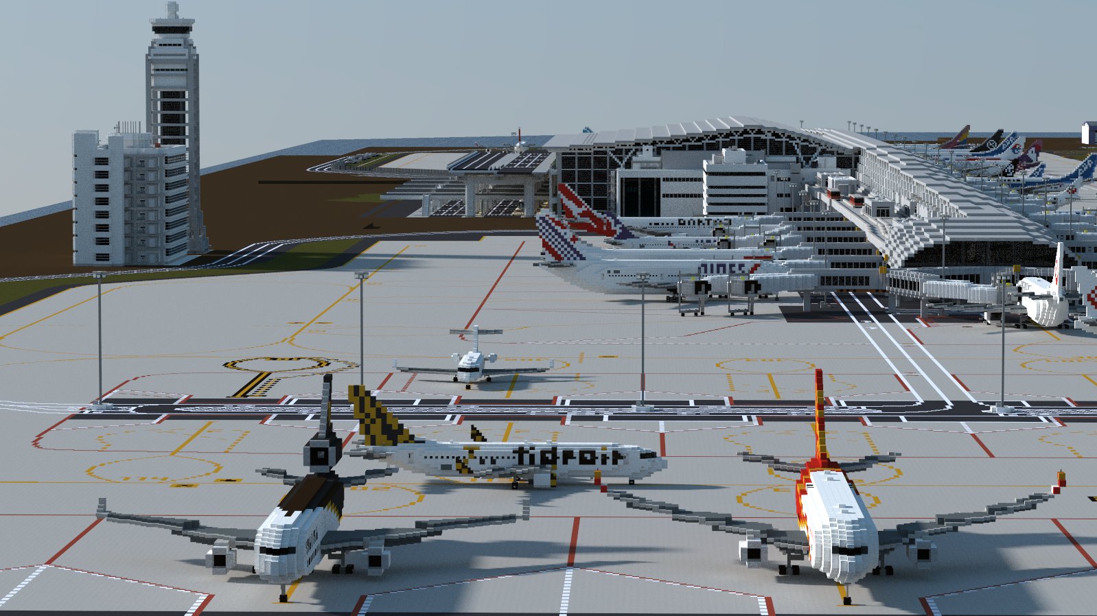 宝条みちる Minecraft 座礁 Rt Mine Airports 来年は寅年ということで タイガーエア台湾 明日帰省する関係で マイクラに触れるのは今年今日が最後なので 大掃除とか色々やる事あるのですが いけるところまで進めていきたいと思います マイン