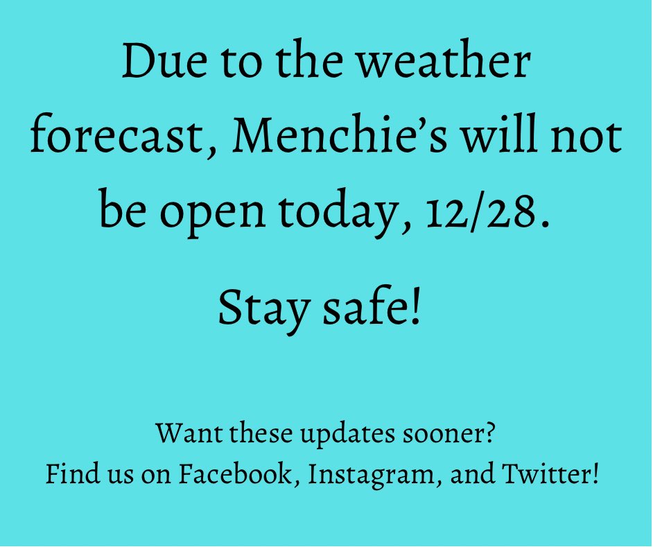 cedarfallsmench's tweet photo. We have decided to close today, be safe! https://t.co/lRjODo2bPC