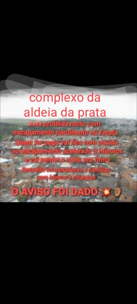 Aviso foi dado em 🧏🏻‍♂️🚩