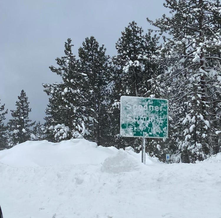 TeahCartel's tweet photo. Lake Tahoe shatters 50-year December snowfall record with more than 16 feet of snow. https://t.co/ZJD8Vp6bY3
