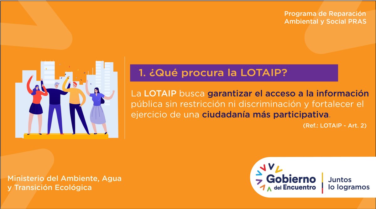 GESPAF_Ecuador's tweet photo. #SomosPRAS | Compartimos algunos aspectos clave de la Ley Orgánica de Transparencia y Acceso a la Información Pública LOTAIP e impulsamos su promoción, por una ciudadanía más participativa.¡Revisa e infórmate! ⤵️🧐 https://t.co/gCL4Nz7eZz