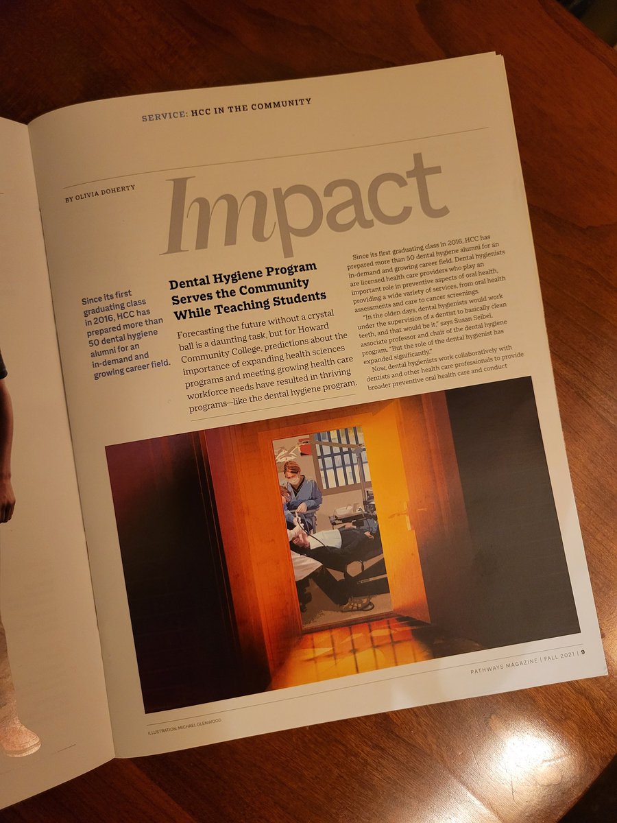It's been 15+ years since leaving the journalism world, but the feeling of seeing your byline in print never gets old, huh? 

Check out the latest issue of <a href="/HowardCC/">Howard Community College</a>'s Pathways magazine with a feature I wrote on their dental hygiene program. howardcc.edu/about-us/pathw…