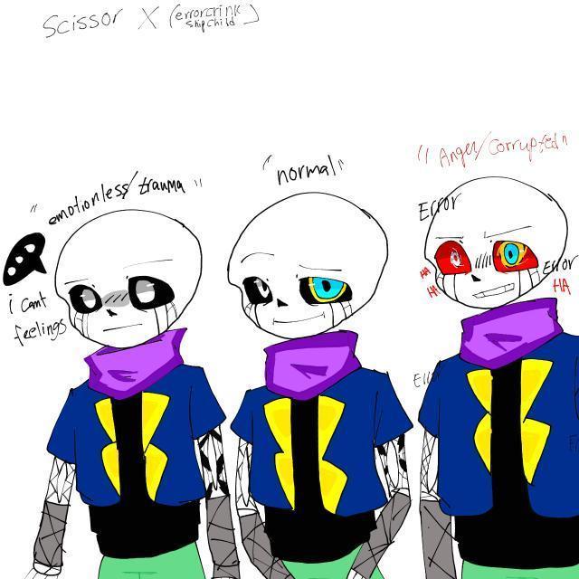 fanta_blog's tweet photo. I drew about scissor x personality
Credit:
Scissor x (shipchild oferrorinkcross/Errorcrink and little brother of cross-entropy) created by me
Errorinkcross/Errorcrink ship by @Bubble_10119 (Sorry u ping qwq)
#Errorcrink #crinkship #errorinkcross #Errorink #inkcross #scissorxsans https://t.co/qi8OoonL4H