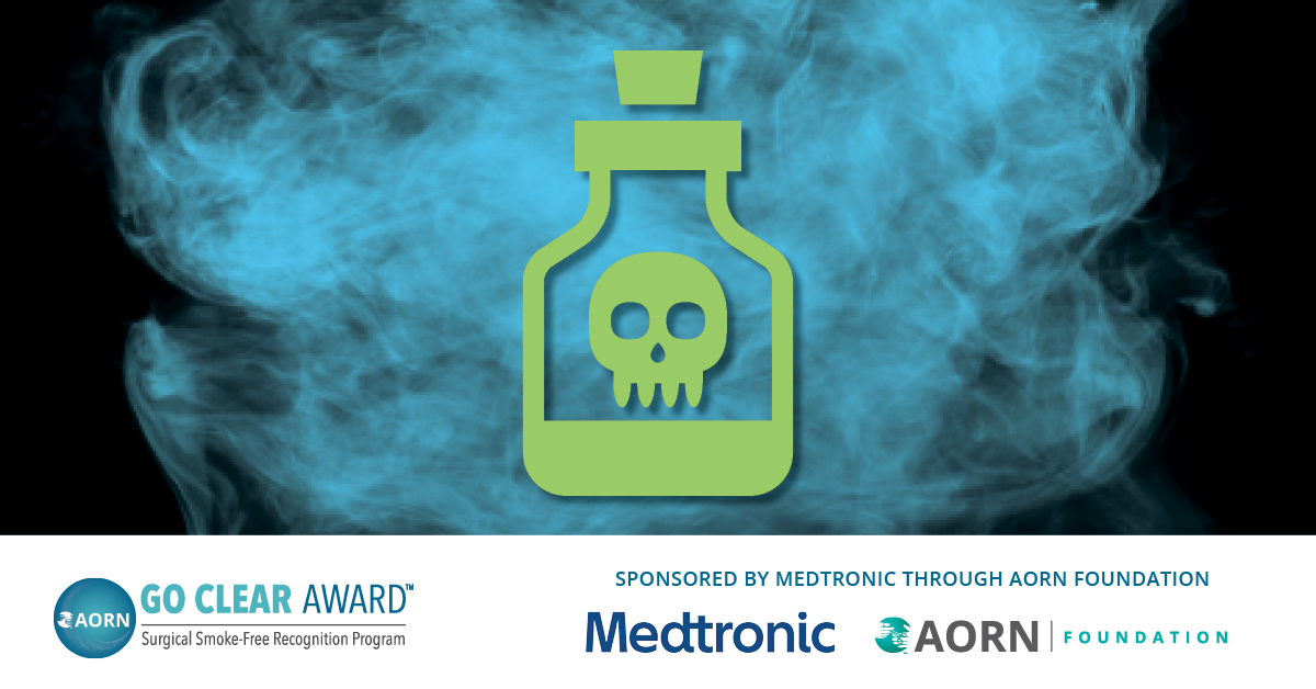 aorn's tweet photo. Every time you’re exposed to smoke from electrosurgical devices or lasers used on tissue, you risk inhaling toxic chemicals. Learn how you and your team can #GoClear. https://t.co/Ed1DgEWf4h #surgicalsmoke https://t.co/wwaYOYHhpP