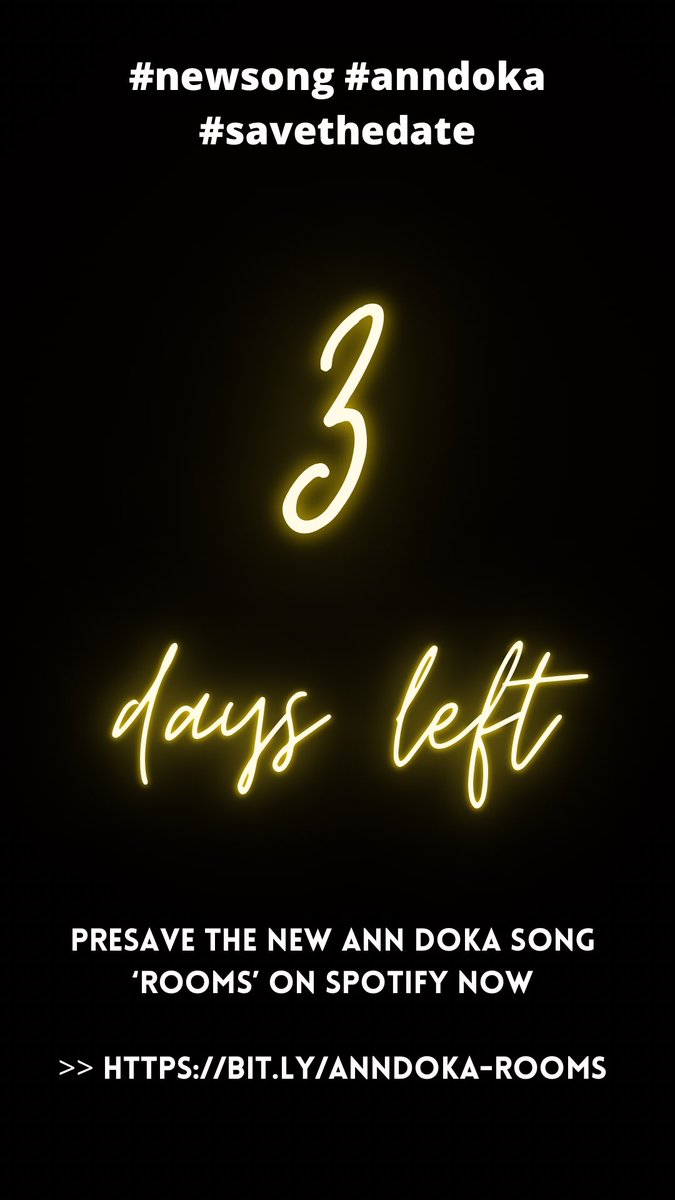 AnnDoka's tweet photo. 3 days left! PRESAVE my new Nashville song ROOMS on Spotify now 🎶

https://t.co/LsSSCXDxeH

#presave #newmusic #anndoka #music #countrypop #nashville #countdown #bremen #germany #singersongwriter #newsong #song https://t.co/rzYL8yVBN2