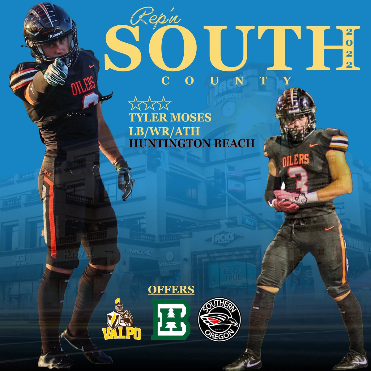 S/O to my Dude <a href="/Tyler_Moses3/">Tyler Moses</a> on Rep’n the #SouthSide in the #NorthSouthAllStar Game put on by the <a href="/chargers/">Los Angeles Chargers</a> #huntingszn #playmaker <a href="/Chief_Estrada/">Chris Estrada</a> <a href="/HBHSFootball/">HBHS Oilers Football</a> <a href="/DavidDelgado_OC/">David Delgado🇪🇨</a> <a href="/AndrewTurnerTCN/">Andrew Turner</a> <a href="/mjszabo/">Matt Szabo</a> <a href="/OCSportsZone/">OC Sports Zone</a> <a href="/perryjameslusc/">Huntington Beach UHSD Athletics - James Perry</a>